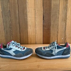 Diadora Blue and Gray Athletic Shoes